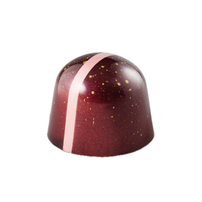 Cherry cheesecake bonbon met kers, mascarpone en bastogne koek