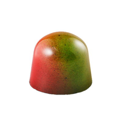 Tropical bonbon met mango, passievrucht en kokos biscuit